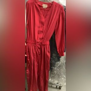 vintage 100% silk jumpsuit